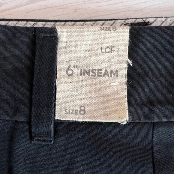 Ann Taylor LOFT 6" Chino Shorts in Black Women's Size 8 - Picture 6 of 9